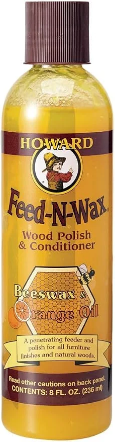 Howard Feed-N-Wax wood polish and conditioner, 8 oz