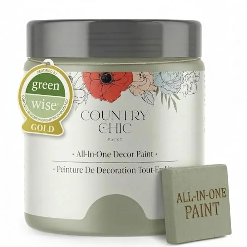 Country Chic All-In-One Chalk Paint for furniture, pint can with built-in primer and top coat