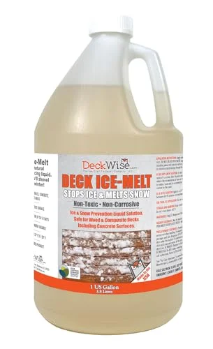 DeckWise All-Natural Liquid Deck Ice Melt, wood- and composite-safe deicer, 1 gallon jug