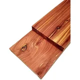 Eastern Red Cedar lumber Eastern Red Cedar board showing reddish-purple heartwood and cream sapwood contrast