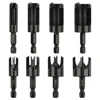 Rocaris 8-Pack Wood Plug Cutter Drill Bit Set (Straight & Tapered)