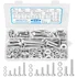 Stainless steel hex bolts, nuts, and washers assortment kit