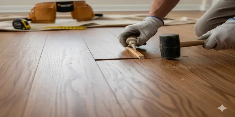 Filling a gap between hardwood floor boards