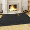 Besimple Fireproof Fireplace Hearth Rug Non Slip Protection Mat