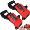 Digital thickness gauge caliper for measuring hardwood plank and wear-layer thickness