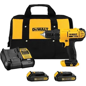 DEWALT DCD771C2 20V MAX cordless drill driver kit with two batteries and bag
