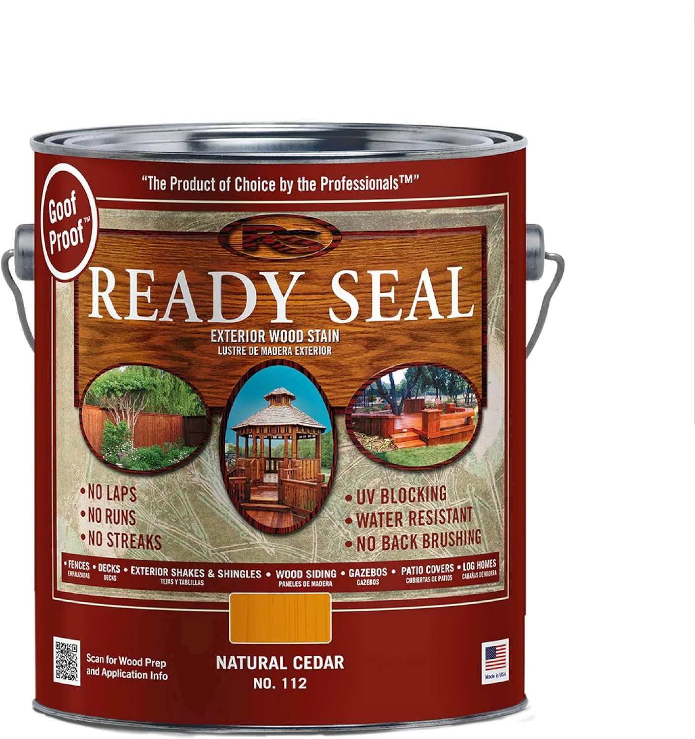 Ready Seal exterior wood stain and sealer, Natural Cedar, 1 gallon can