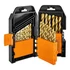 Warrior 29-piece titanium drill bit set with 3/16 and 15/64 sizes labeled