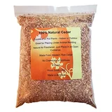 Wood Smith USA natural cedar chips bag, 4 quart size for potted plants