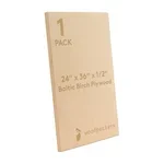 Woodpeckers Baltic Birch plywood sheet package, 24 x 36 x 1/2 inch B/BB grade