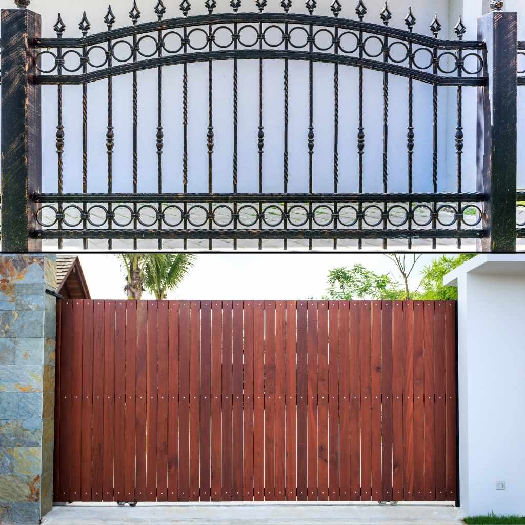 Metal and Wood Gate Ideas For Stylish Outdoors