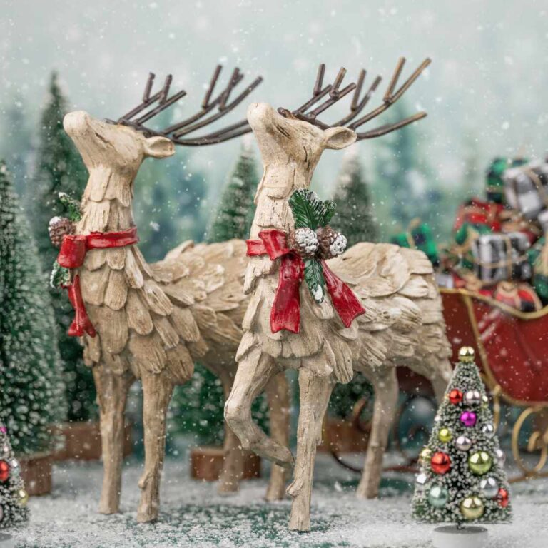 Wood Reindeer Lawn Decorations