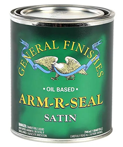General Finishes Arm-R-Seal oil-based satin topcoat quart can