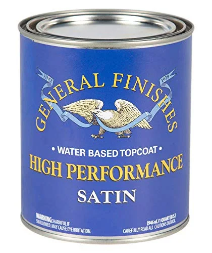 General Finishes High Performance Water Based Topcoat, Satin, 1 Quart