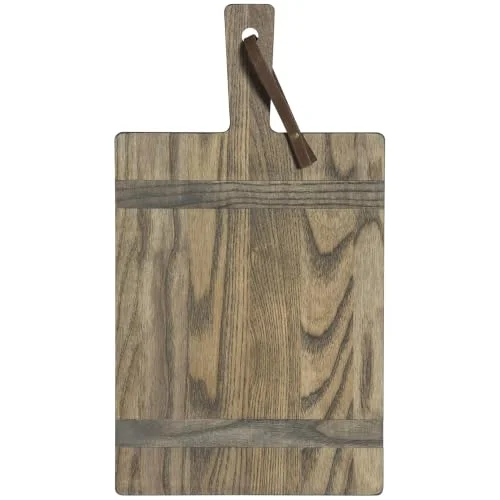 J.K. Adams Ash Artisan Plank solid ash wood serving board with handle