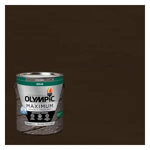 Olympic Maximum 1 gal Oxford Brown Solid Color Wood Stain & Sealer in One