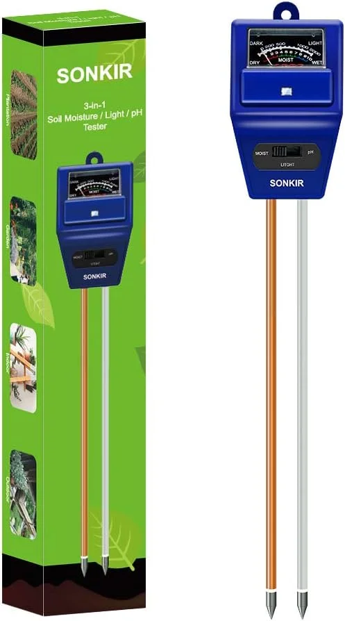 Sonkir MS06 3-in-1 Soil Moisture, Light, and pH Tester