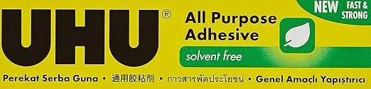 UHU All Purpose Adhesive Clear Glue 33ml Tube, Pack of 3