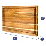 Ziruma non-toxic acacia wood cutting board, 16 by 11 inches
