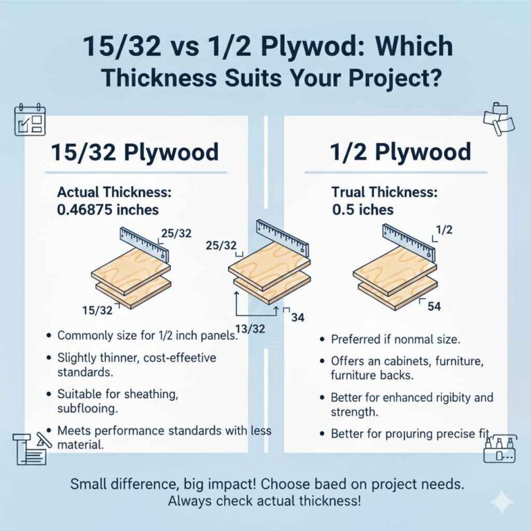 15/32 vs 1/2 Plywood: