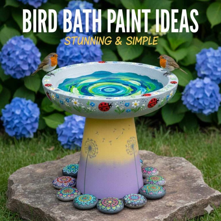 Bird Bath Paint Ideas