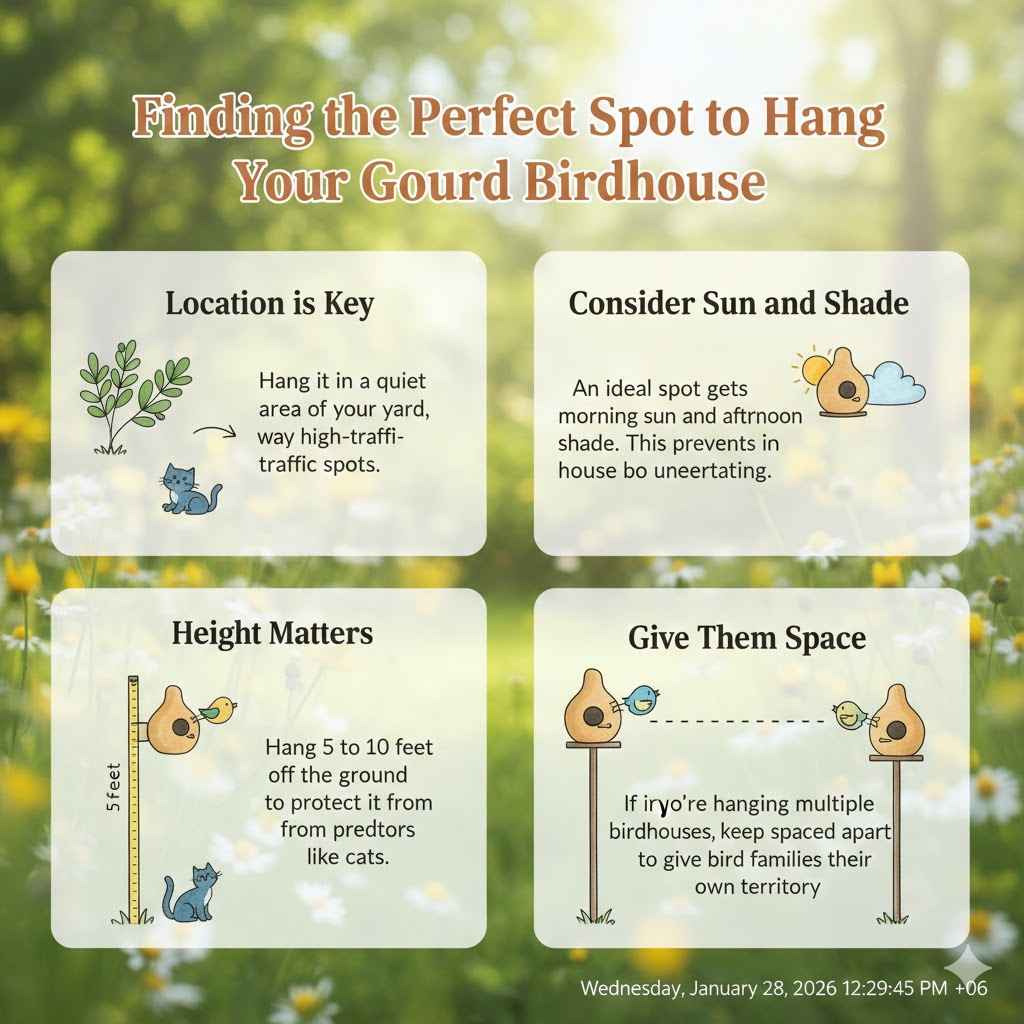 Finding the Perfect Spot to Hang Your Gourd Birdhouse