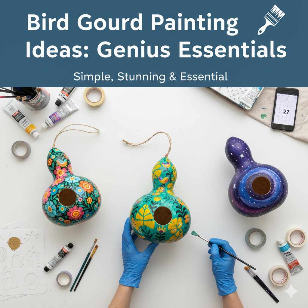 Birdhouse Gourd Painting Ideas