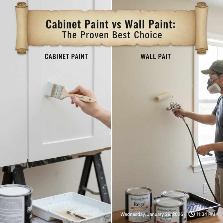 Cabinet Paint vs Wall Paint
