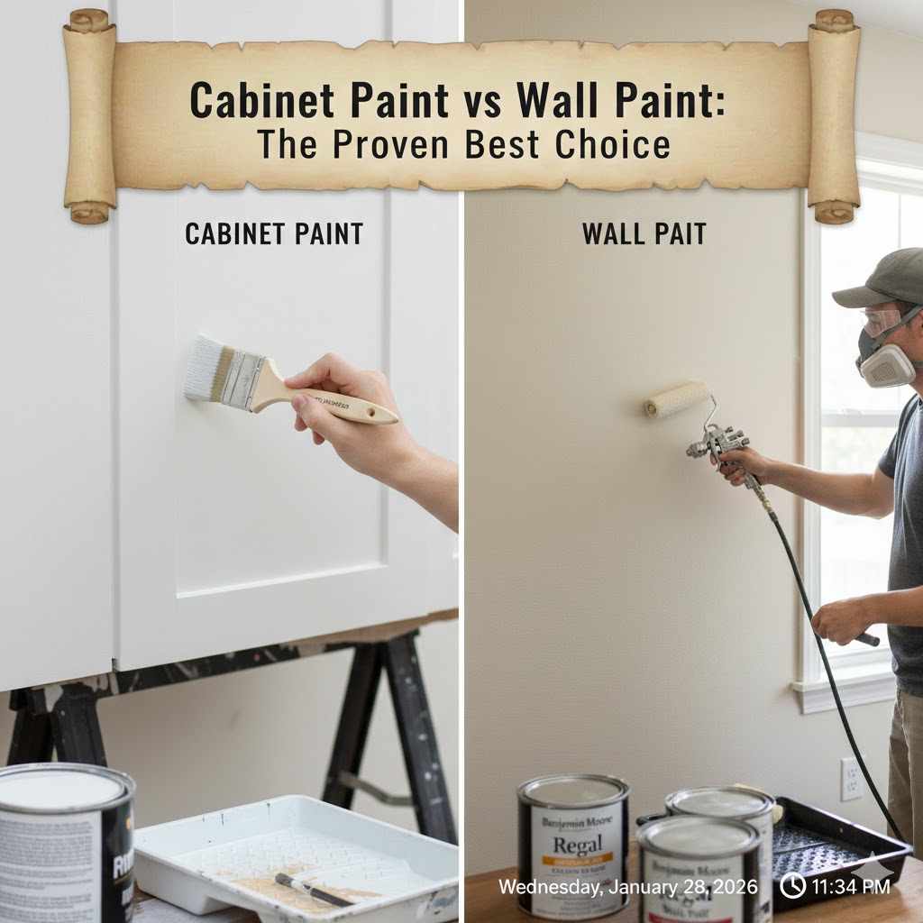 Cabinet Paint vs Wall Paint
