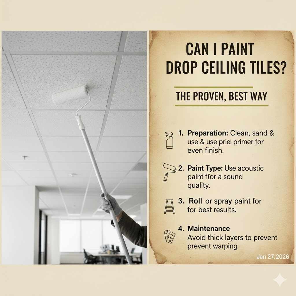 Can I Paint Drop Ceiling Tiles