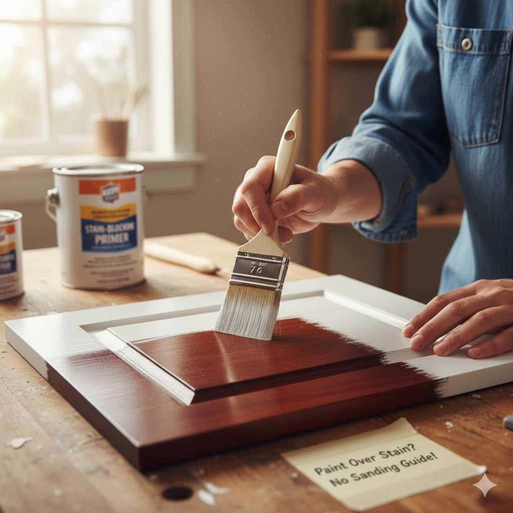 Can I Paint Over Stain Without Sanding