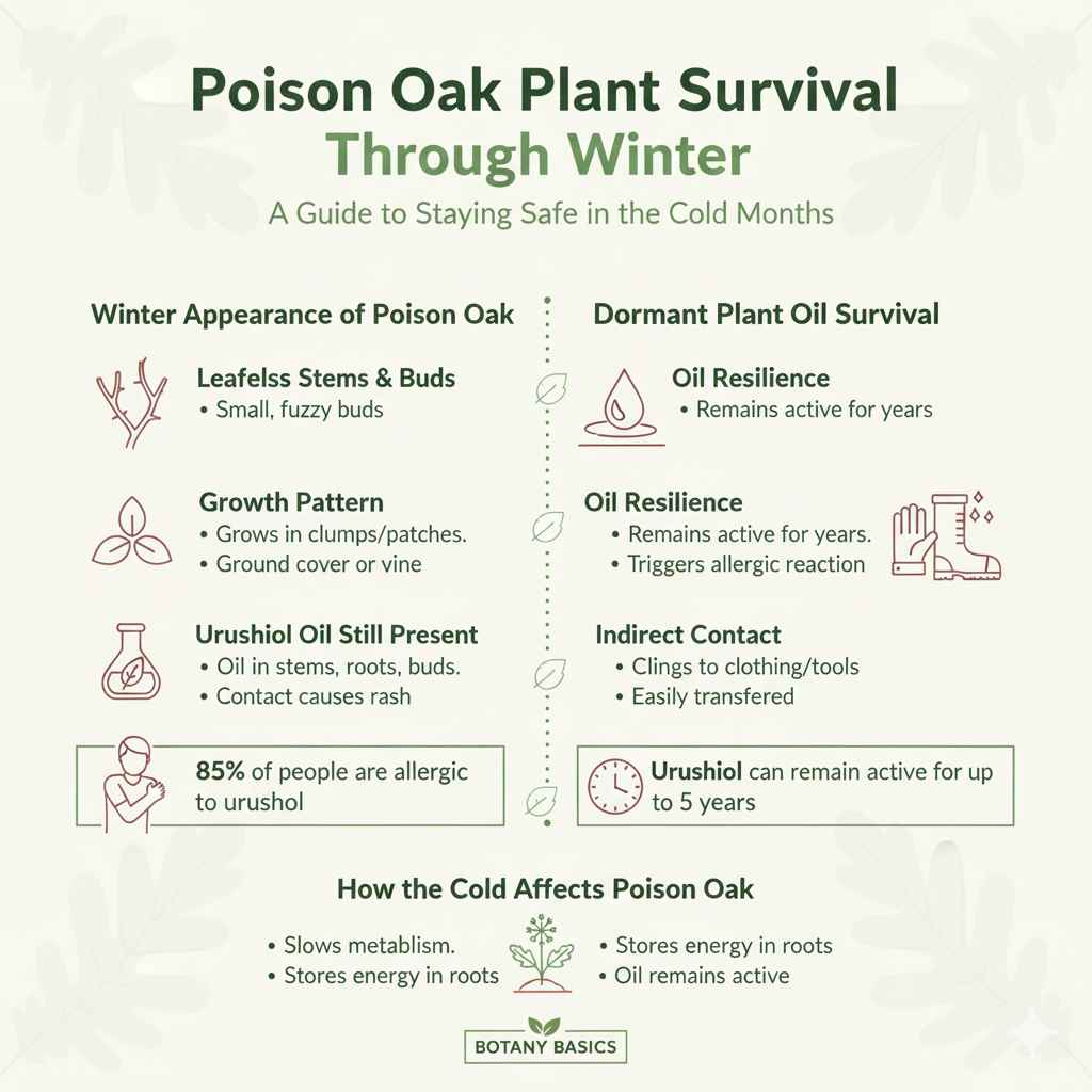 Poison Oak Plant Survival Through Winter