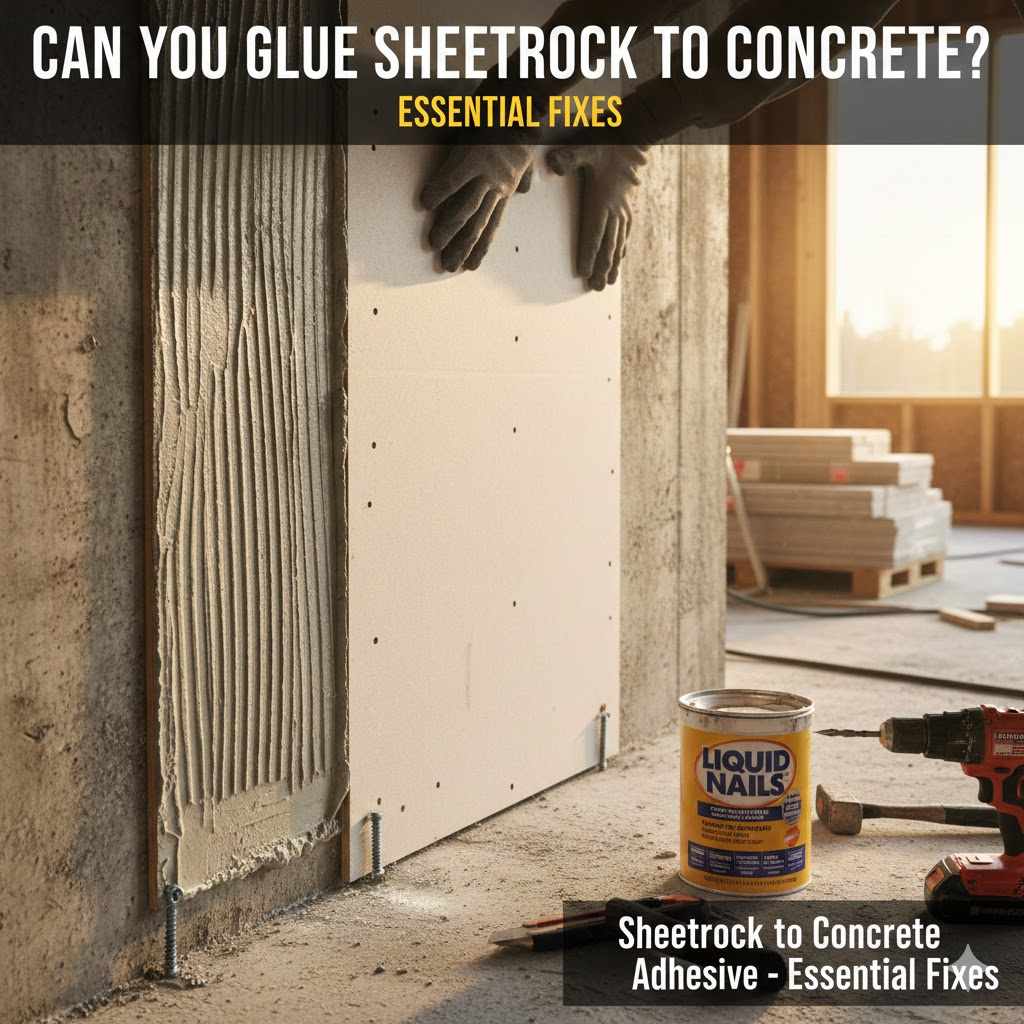 Can You Glue Sheetrock To Concrete