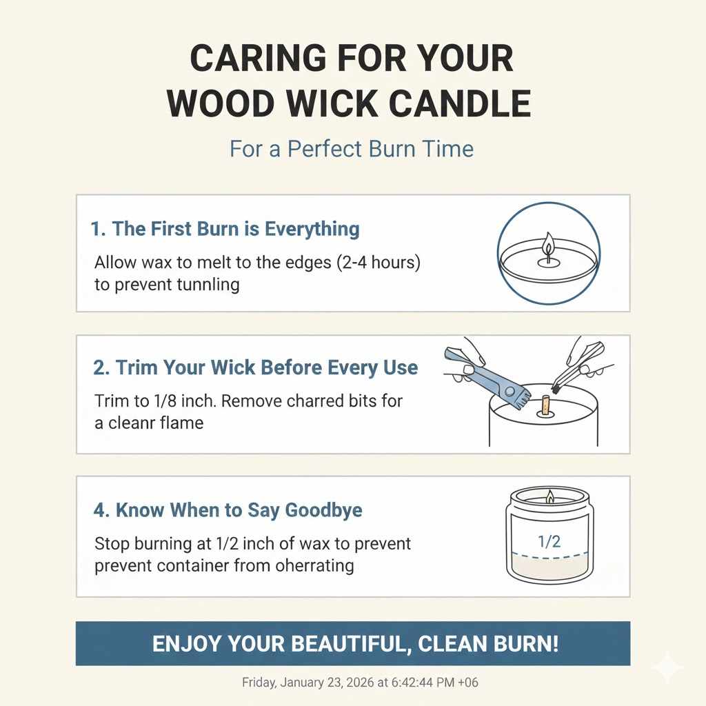 Caring for Your Wood Wick Candle for a Perfect Burn Every Time