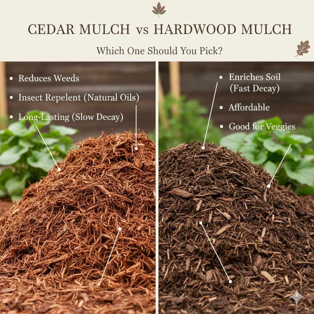 Cedar Mulch vs Hardwood Mulch