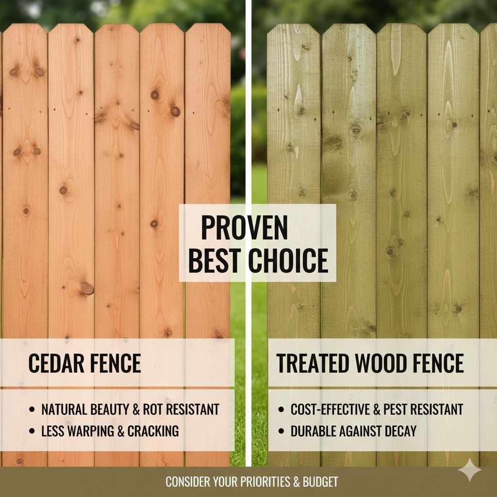 Cedar Vs Treated Wood Fence