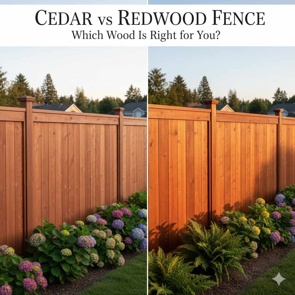 Cedar vs Redwood Fence