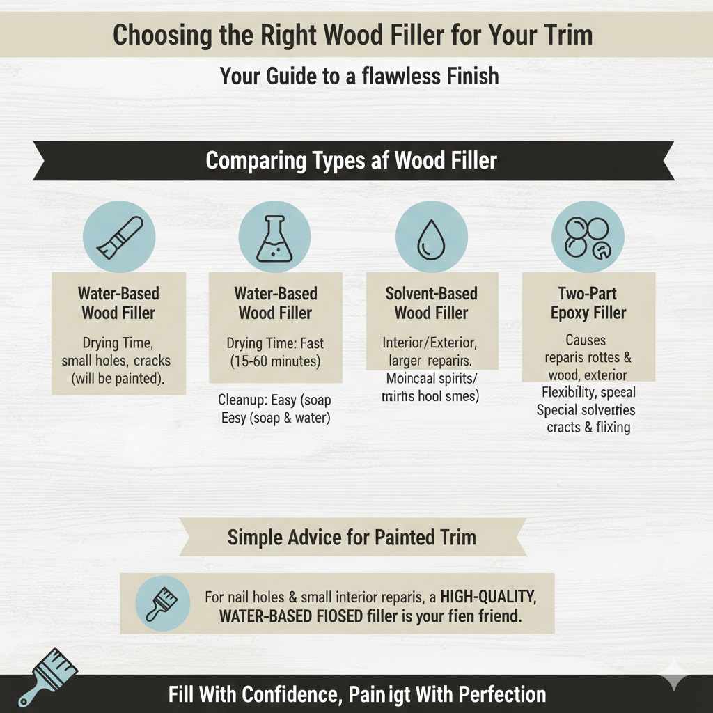 Choosing the Right Wood Filler for Your Trim