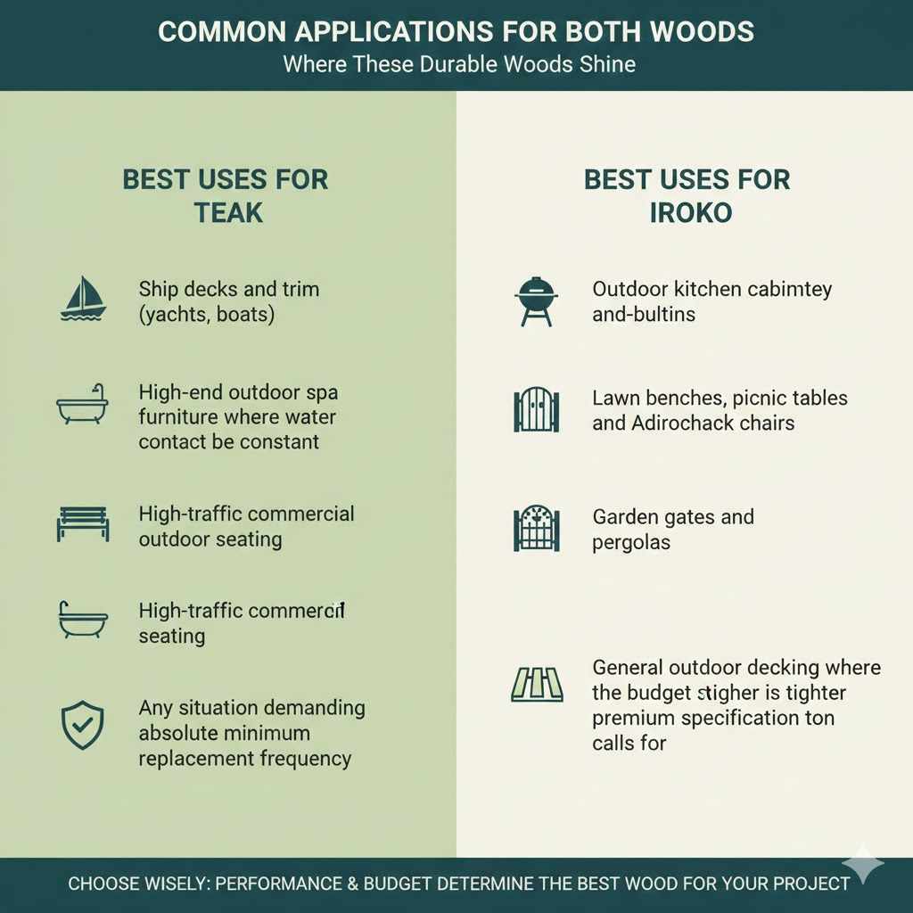 Common Applications for Both Woods

