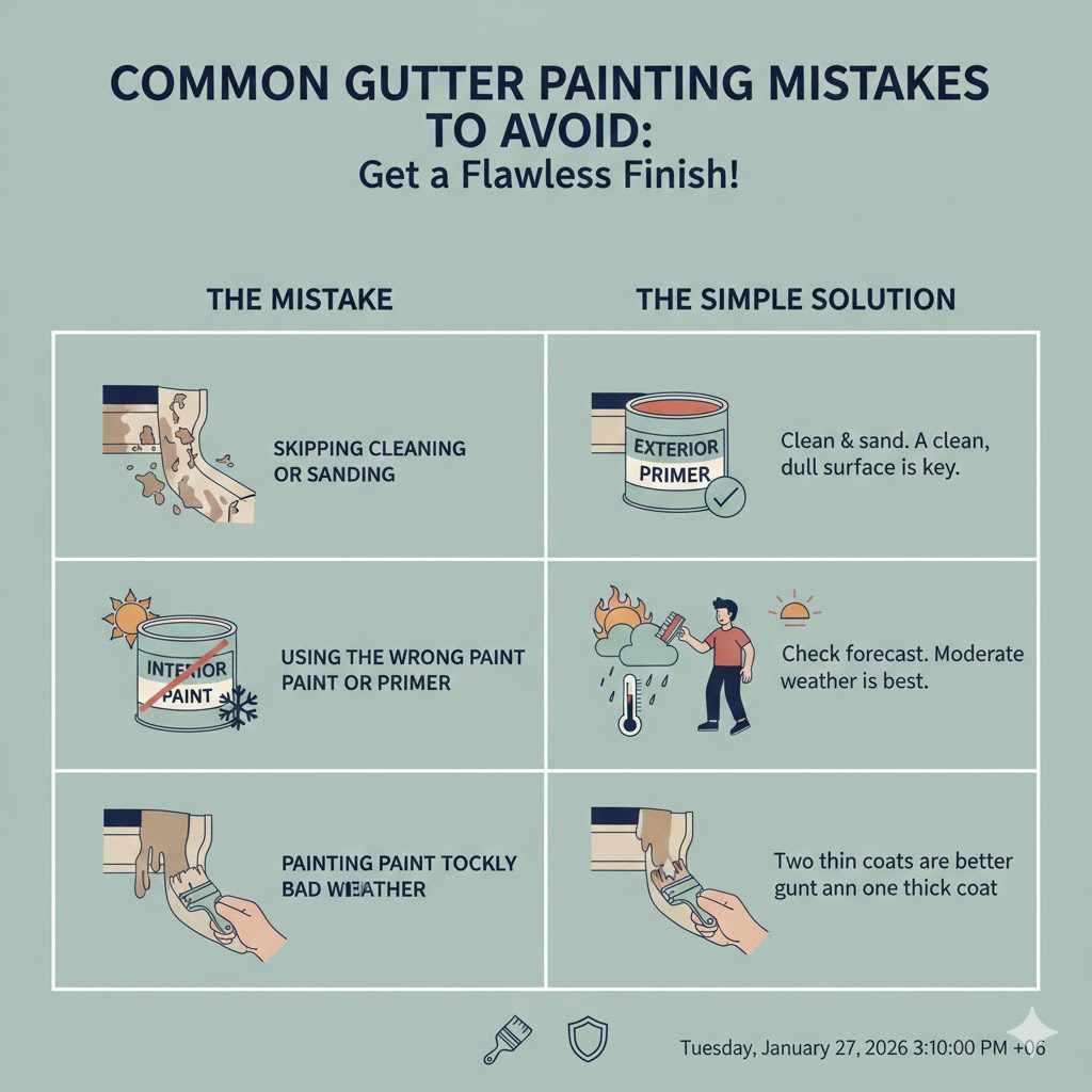 Common Gutter Painting Mistakes to Avoid