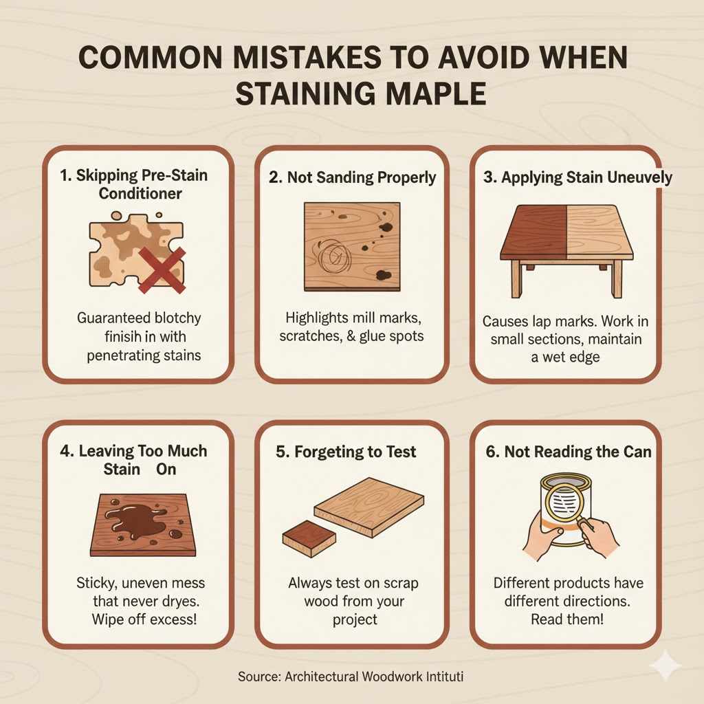 Common Mistakes to Avoid When Staining Maple