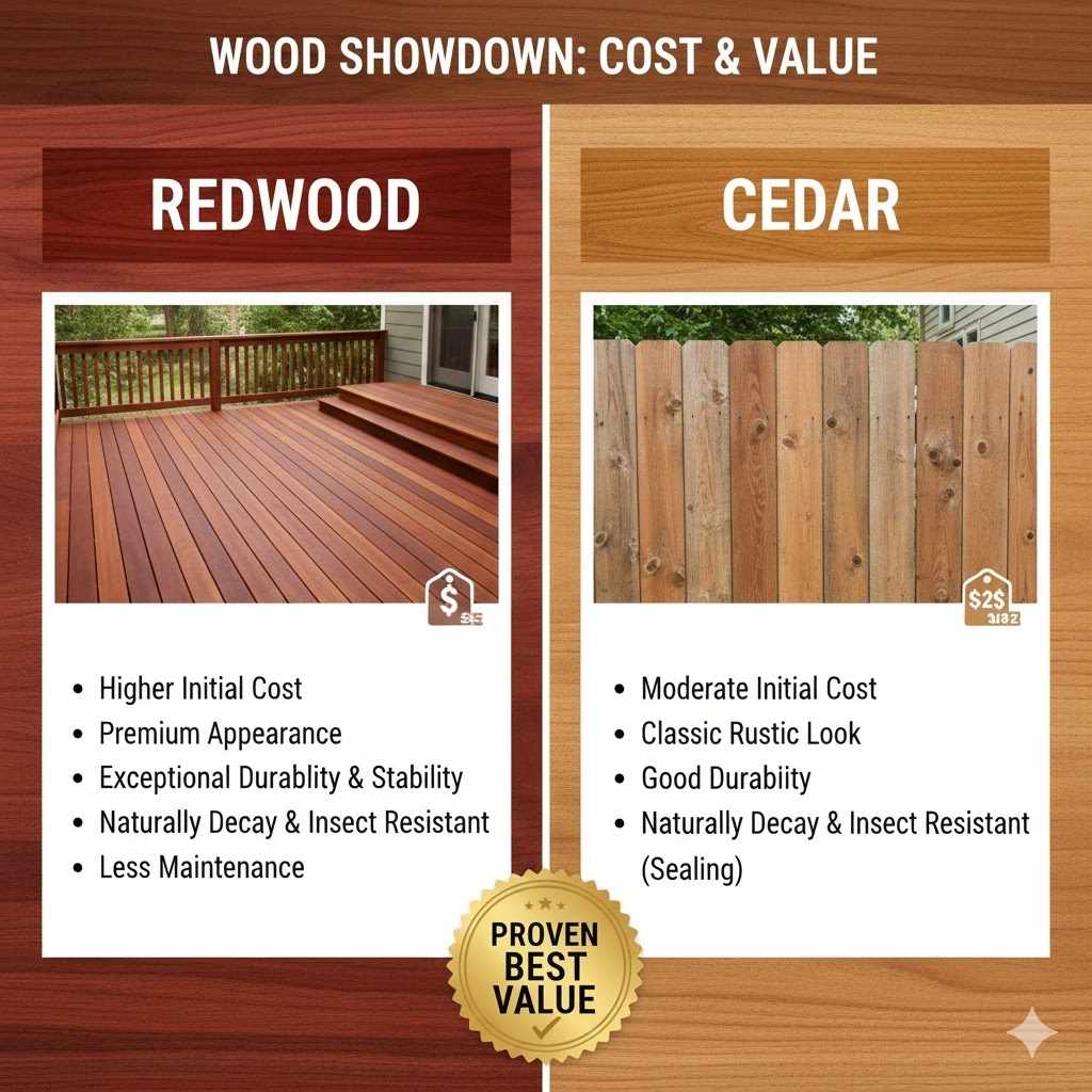 Cost Of Redwood Vs Cedar