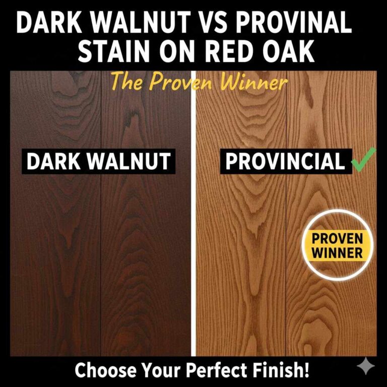 Dark Walnut Vs Provincial Stain On Red Oak