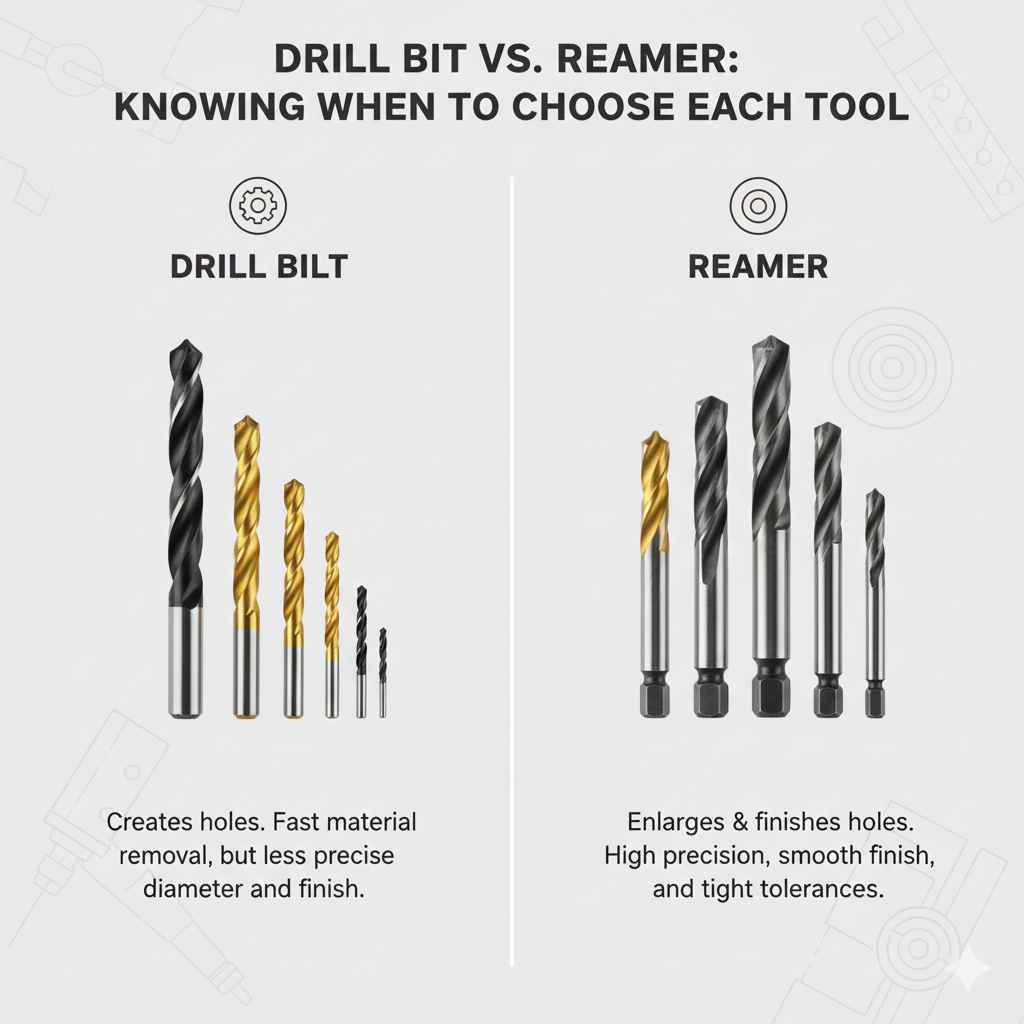 Drill Bit vs Reamer