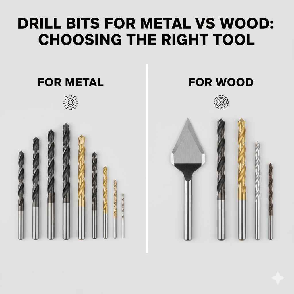 Drill Bits for Metal vs Wood