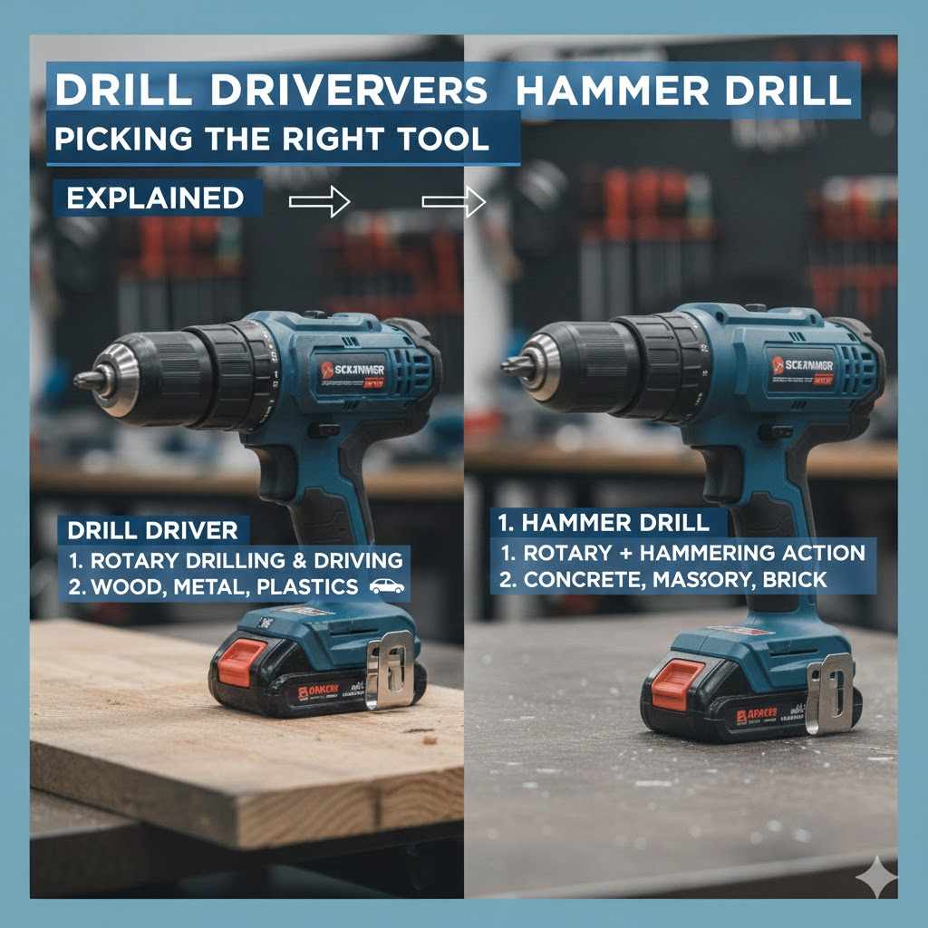 Drill Driver Versus Hammer Drill