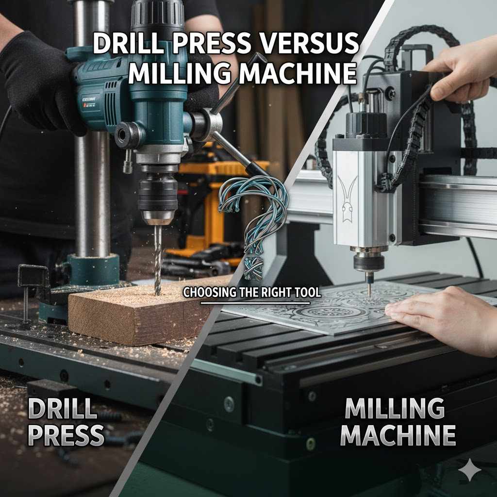 Drill Press Versus Milling Machine Choosing the Right Tool