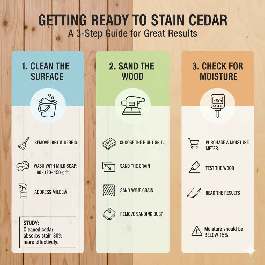 Getting Ready to Stain Cedar