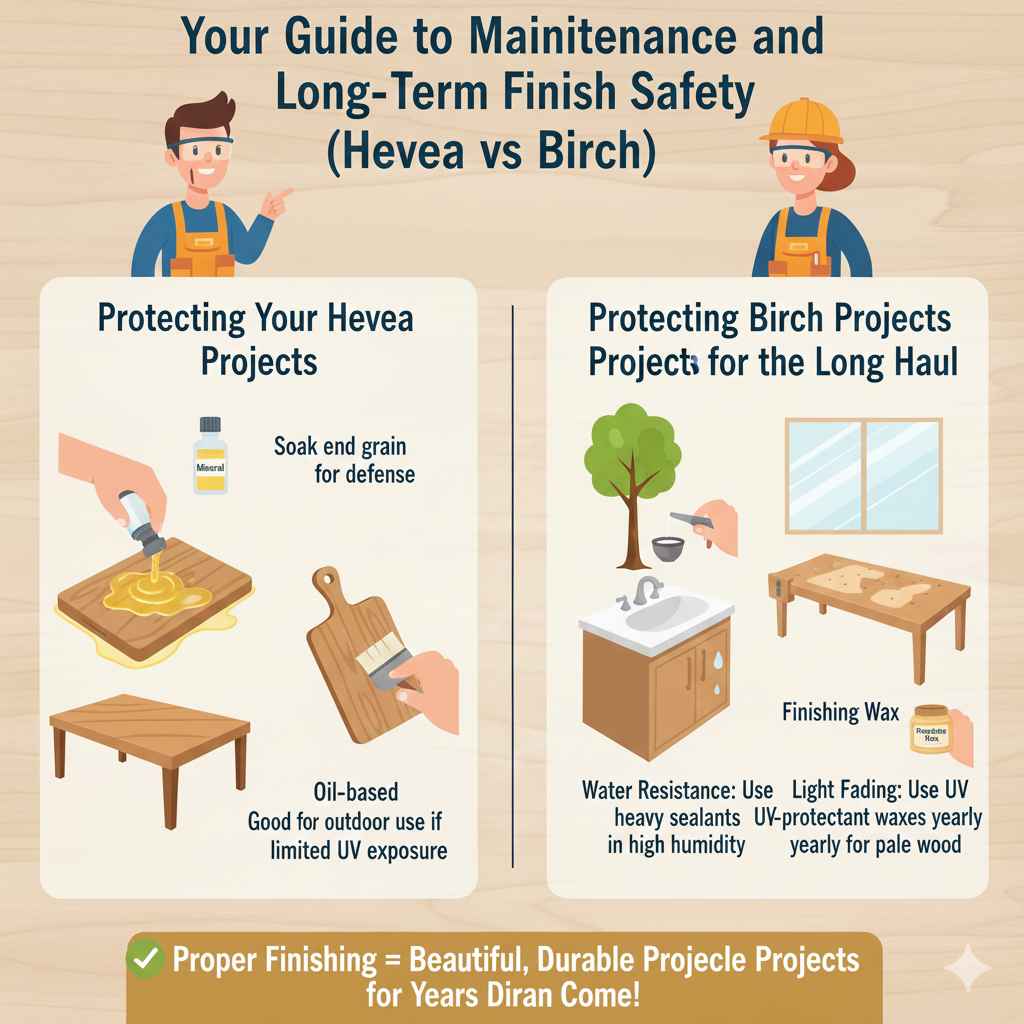 Your Guide to Maintenance and Long-Term Finish Safety (Hevea vs Birch)