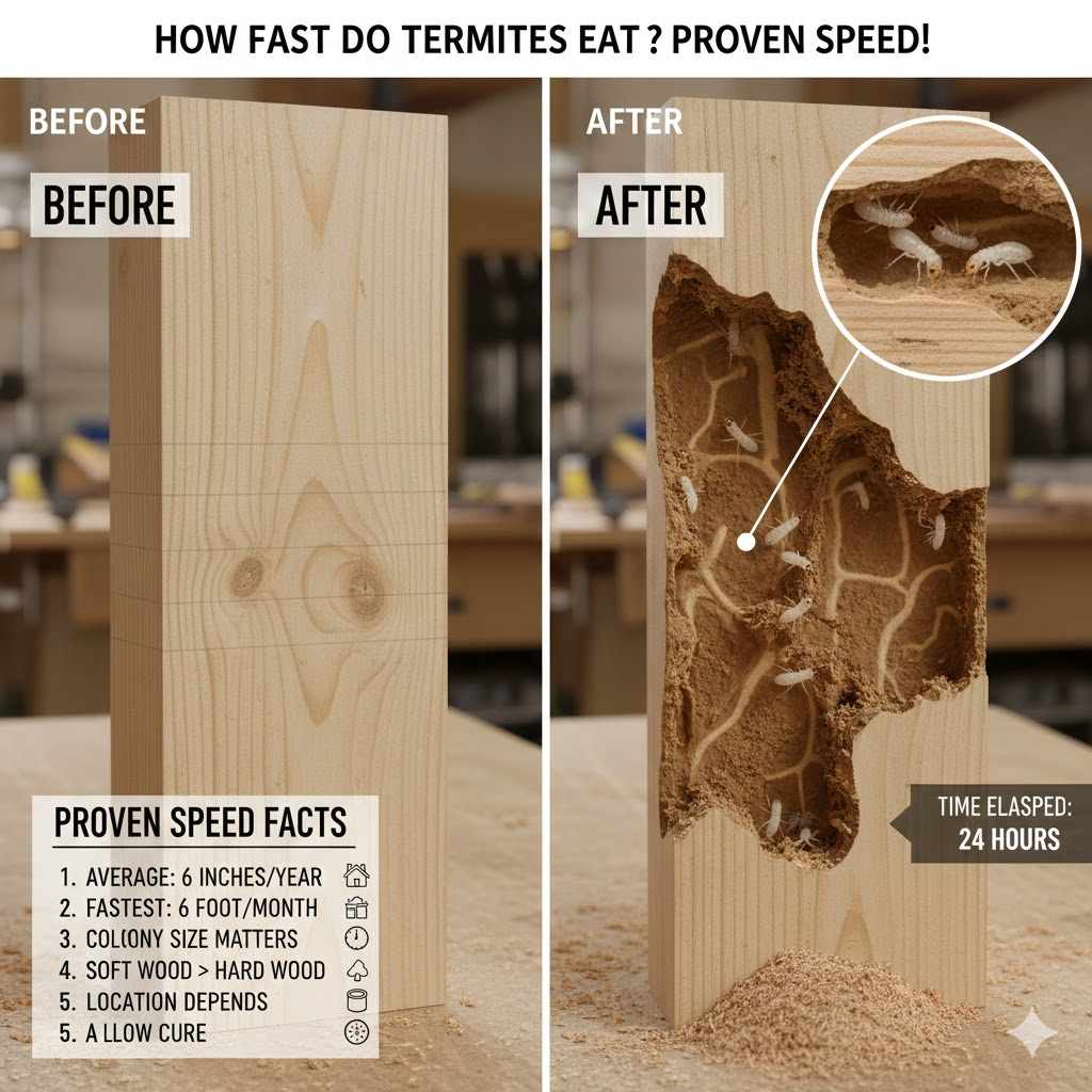 How Fast Do Termites Eat Wood